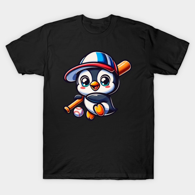 Baseball penguin T-Shirt by Dreamsbabe